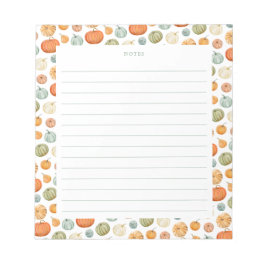 Farbenfrohe Wasserfarbenkürbis Notizblock