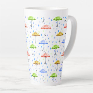 Farbenfrohe Wasserfarbenschildkröten und Regenfä Milchtasse