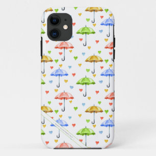 Farbenfrohe Wasserfarbenschirme und herabfallende Case-Mate iPhone Hülle