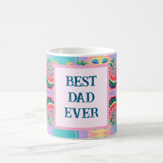 Farbenfrohe Wassermelone mit bester Vater Ever Kaffeetasse