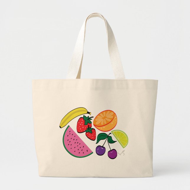 Farbenfrohe Wassermelone Sommer, Cool Jumbo Stoffbeutel (Vorne)