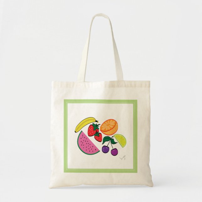 Farbenfrohe Wassermelone Sommer, Cool Tragetasche (Vorne)