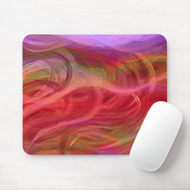 Farbenfrohe Wave Abstrakt Art Mousepad (Mit Mouse)