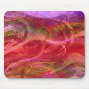 Farbenfrohe Wave and Hearts Mousepad