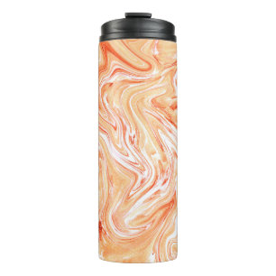 Farbenfrohe Wave Liquid Paint Texture Thermosbecher