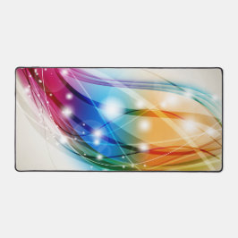 Farbenfrohe Waves Beige Hintergrund Schreibtischunterlage