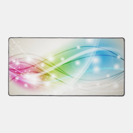 Farbenfrohe Waves Beige Hintergrund Schreibtischunterlage