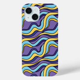Farbenfrohe Waves Funky Retro Modernes Muster Case-Mate iPhone Hülle