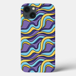 Farbenfrohe Waves Funky Retro Modernes Muster Case-Mate iPhone Hülle