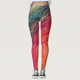 Farbenfrohe Waves Leggings