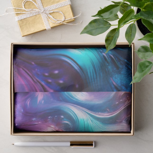 Farbenfrohe Waves Seidenpapier (Geschenk)