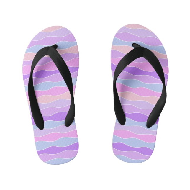 Farbenfrohe Wavy Streifen Kinderbadesandalen (Fußbett)