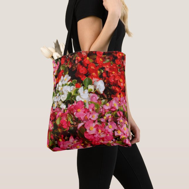 Farbenfrohe Wax Begonias Tasche (Von Nahem)