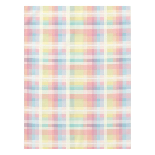 Farbenfrohe weiche Gingham Pattern Tableclout Tischdecke (Vorderseite)