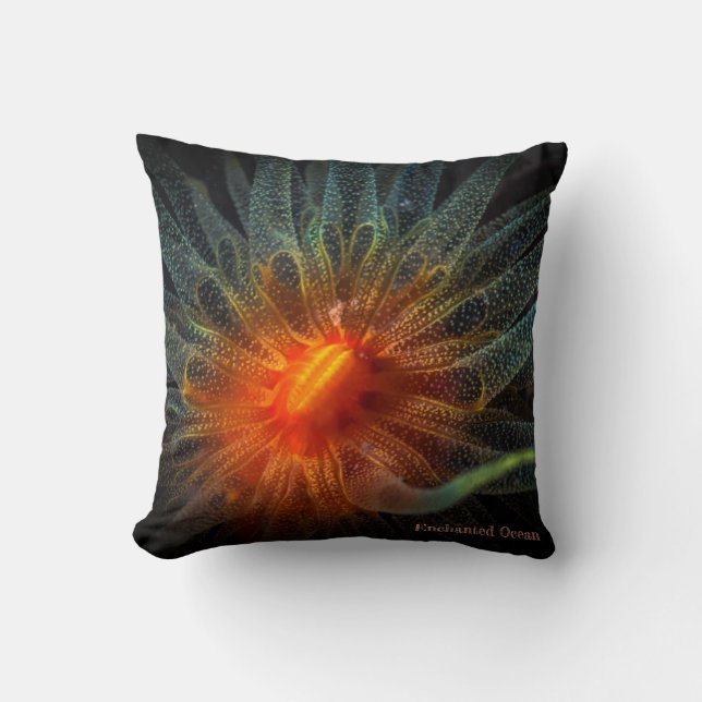 Farbenfrohe Weichkoralle, Marine-Blume Kissen (Vorderseite)