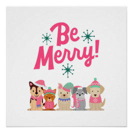 Farbenfrohe Weihnachten 2023 Familie Poster