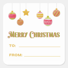 Farbenfrohe Weihnachten bis zum Square Sticker