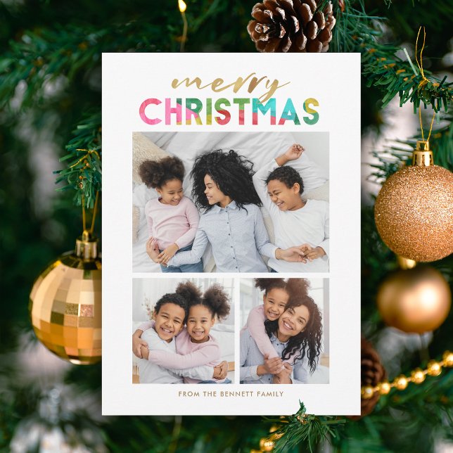 Farbenfrohe Weihnachten Drei FotoCollage (Von Creator hochgeladen)