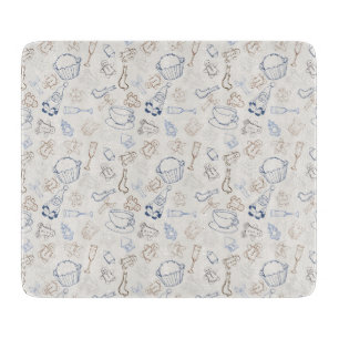 Farbenfrohe Weihnachten Gingerbread Man and Santa Schneidebrett