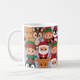 Farbenfrohe Weihnachten mit vielen Berufen Kaffeetasse