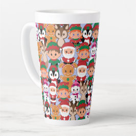 Farbenfrohe Weihnachten mit vielen Berufen Milchtasse