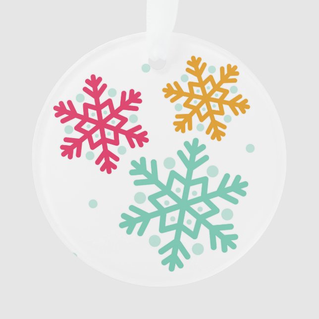 Farbenfrohe Weihnachten Ornament (Vorderseite)