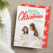 Farbenfrohe Weihnachten Rot und Grün Foto