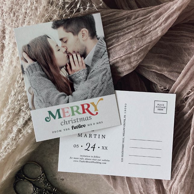 Farbenfrohe Weihnachten Save the Date Foto (Von Creator hochgeladen)