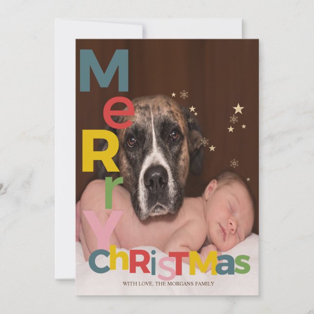 Farbenfrohe Weihnachts-Foto (Vorderseite)