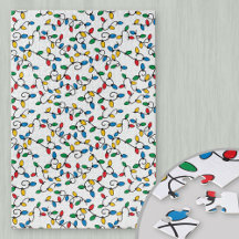 Farbenfrohe Weihnachts-Glühbirnen-Muster schwierig