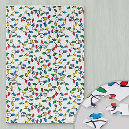 Farbenfrohe Weihnachts-Glühbirnen-Muster schwierig