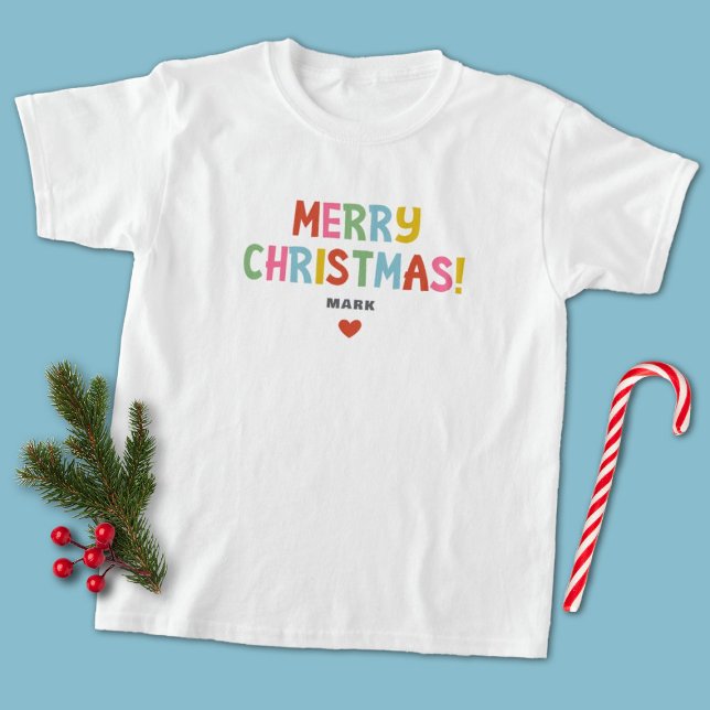 Farbenfrohe Weihnachts-Matching Family Baby T-shirt (Cute colorful Christmas kids t-shirt. So festive and fun for family pictures.)