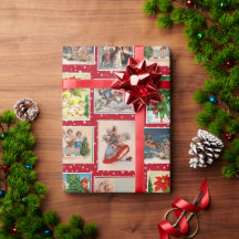 Farbenfrohe Weihnachts-Postkartenverpackung
