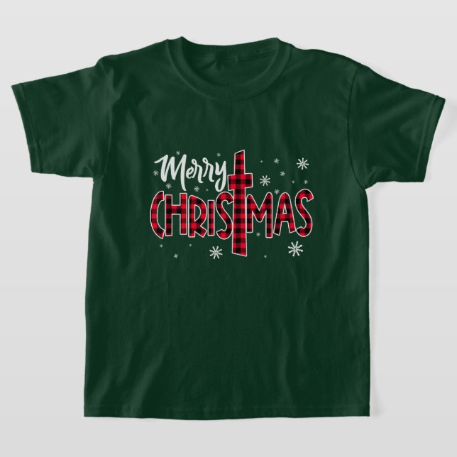 Farbenfrohe Weihnachts Text Design Kunst T-Shirt (Ablage )
