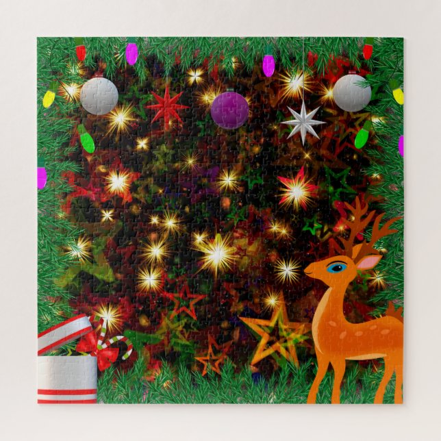 Farbenfrohe Weihnachts- und Neujahrspuzzle (Vertikal)