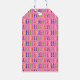 Farbenfrohe Weihnachtsbaum Pop Art Pink Geschenkanhänger