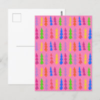 Farbenfrohe Weihnachtsbaum Pop Art Pink