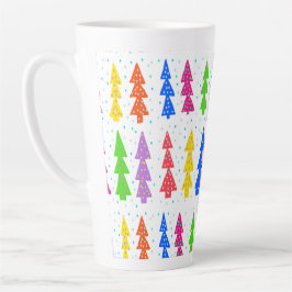 Farbenfrohe Weihnachtsbaum Pop Kunst, Kultur Milchtasse