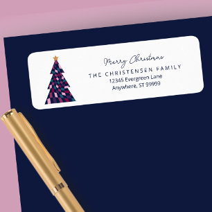 Farbenfrohe Weihnachtsbaumadresse
