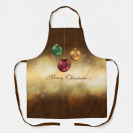 Farbenfrohe Weihnachtsbaumchen auf dem Gelben Boke Schürze