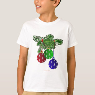 Farbenfrohe Weihnachtsbaumdekorationen T-Shirt