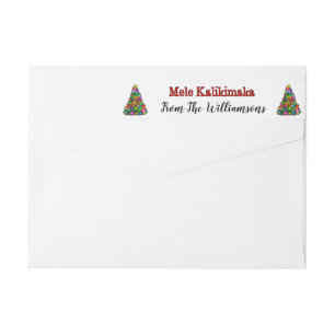 Farbenfrohe Weihnachtsbäume Mele Kalikimaka Adress
