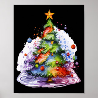 Farbenfrohe Weihnachtsbaume, saisonale Dekoration