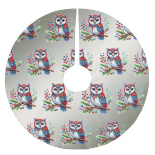 Farbenfrohe Weihnachtsbaumrock Polyester Weihnachtsbaumdecke