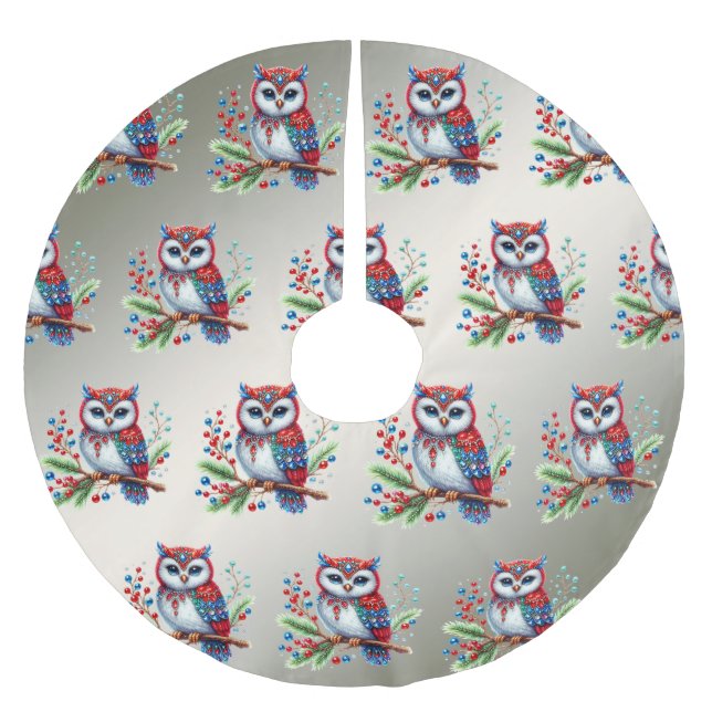 Farbenfrohe Weihnachtsbaumrock Polyester Weihnachtsbaumdecke (Vorderseite)