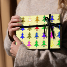 Farbenfrohe Weihnachtsbaumverpackung