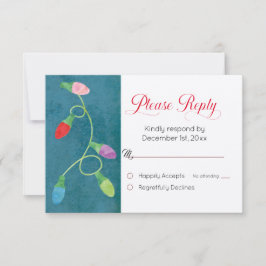 Farbenfrohe Weihnachtsbeleuchtung bei Blue Wedding