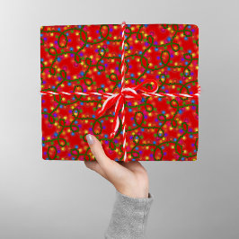 Farbenfrohe Weihnachtsbeleuchtung Niedlich Spaß Mo Geschenkpapier