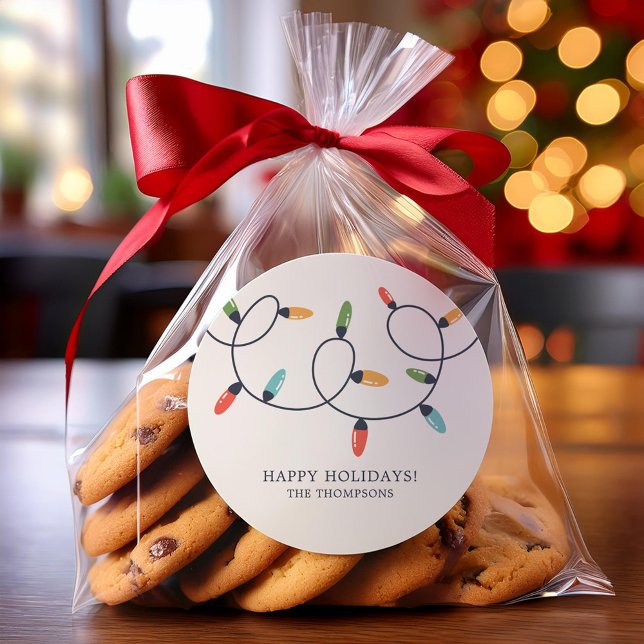 Farbenfrohe Weihnachtsbeleuchtung Runder Aufkleber (Von Creator hochgeladen)