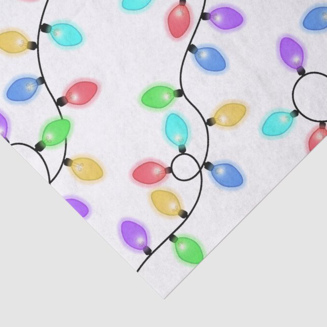 Farbenfrohe Weihnachtsbeleuchtung Seidenpapier (Detail)